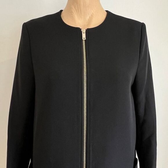 H&M Workwear Women’s Size 6 Black Full Zip Jacket Coat Professional Chic - Picture 2 of 12